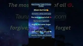 Real Zodiac Traits Of Every Zodiac #zodiac #shorts #tarot #zodiactraits #astrology