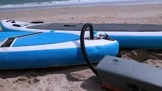 OutdoorMaster 20PSI High Pressure SUP Air Pump. Purchase link below.