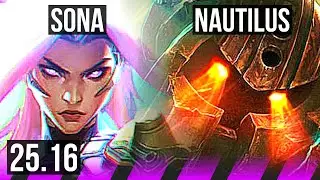 SONA & Lucian vs NAUTILUS & Ashe (SUP) | 70% winrate, 0/1/10 | EUW Master | 25.16