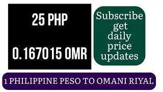 Philippine Peso to Omani Riyal Currency Exchange Rates Today 21 October 2024