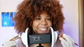 SUPER TINGLY 3Dio ASMR Mic Test - Ear triggers, brushing, plucking, massage + MORE