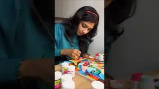 Human Face Abstract Painting 😍|Abstract Portrait Painting | #shorts #art #painting 🎨#abstractart
