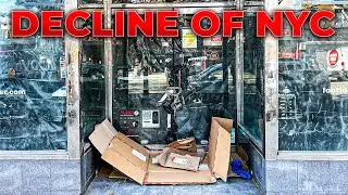 NYC's Economic Decline : Astoria, Queens Walk in February 2022