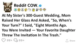 At My Sister's 300-Guest Wedding, Mom Raised Her Glass And Asked, 
