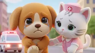 [Canción Infantil🎵] Wee-oo Ambulancia al Rescate | Perrito se Lastima y Dolor de Pancita