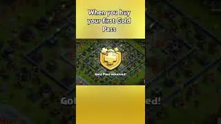 When you buy your first Gold Pass #shorts #clashofclans #coc