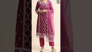 Net fabric dress design 2025 | Embroidery work kurti design #shorts #fashion #shortvideo #netfabric