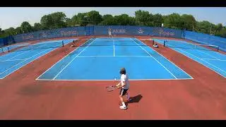 UTR 7 vs UTR 5 USTA Level 6 College of DuPage Adult Men's Open Singles Tournament 1st Round Uncut