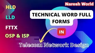 Technical words full forms in telecommunication network design #design #qgis #telecom #networkdesign