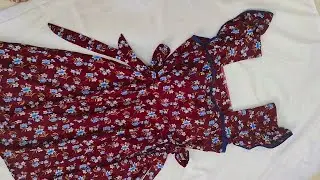 طريقة خياطة الفستان تم تفصيله في الفيديو السابق (الجزء2)