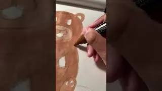 Recreating My Old Art From 1st Grade!!! 🐻 #shorts #art #poscaart #recreation