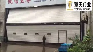 China Dual Panel Hydraulic Hangar Door Upper Bi Folding Aircraft Garage Door With Metal or Glass