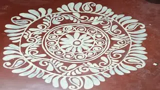 rangoli art step by step alpona unique drawing video / alpona creator