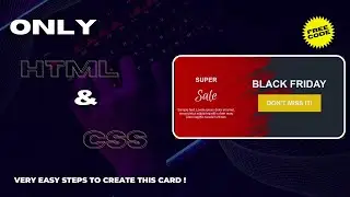 How to Create Sale Card By Using Only HTML  & CSS  in Hindi / Urdu ! Easy Method And Tips #html #css