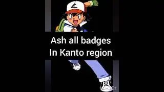 ASH all Kanto region badges. #Shorts.