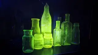 Fluorescent Bottles! Creek Walk, Exploring Historic Bath House, & Glowing Antique Bottles!
