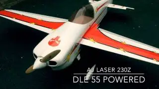 AJ Laser powered by a DLE 55