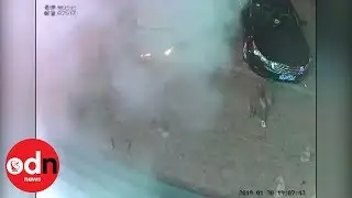 Boy triggers dramatic gas explosion with firework in China