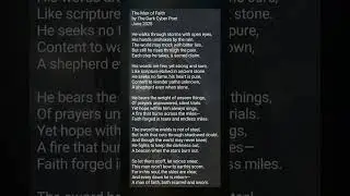 The Man Of Faith #ManOfFaithPoem #DarkSpiritualPoetry #SpokenWordInspiration
