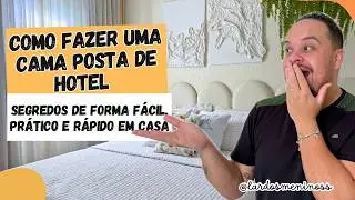 CAMA POSTA DA SEMANA PERFEITA | Realizei uma cama posta de Hotel em casa. Barato, f&aacute;cil e r&aacute;pida