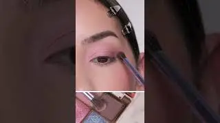 Нежный нежно-розовый оттенок теней для век🌸 с использованием палетки теней для век Anastasia Beve...