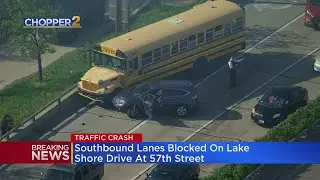 Two hospitalized in crash on DuSable Lake Shore Drive at 57th