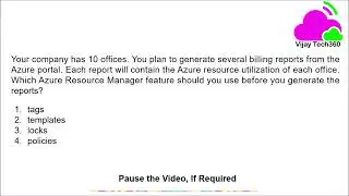Azure Fundamentals Practice Questions || #AzureFundamentals #AZ900  @Vijay Tech360 ​