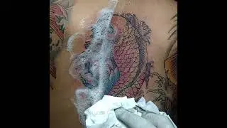 KOI FISH & LOTUS TATTOO by UCOX TATTOS | Yogyakarta - Indonesia #shorts