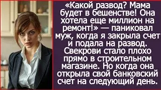 Какой развод? Мама будет в бешенстве! Она хотела еще миллион на ремонт! Паниковал муж.