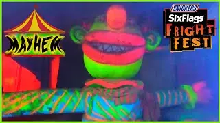 Mayhem Haunted House Fright Fest Six Flags Frontier City Full Walk Through POV