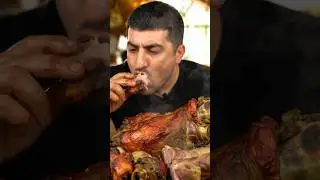 Woman roasted whole camel in tandoor | Camel meat recipe | Azerbaijan camel hump cooking | hump meat