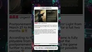 🚨 007 First Light Postponed ❗️