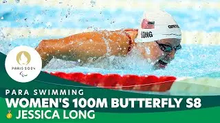 🏊&zwj;♀️🔥 Legend Status! Jessica Long Grabs Gold in Women's 100m Butterfly S8 Paris 2024 Final
