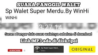 Suara Panggil Walet Super Merdu Original