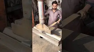 Bending of Iron Strip With Hydraulic Press Machine #iron #hydraulicpress #metalbending