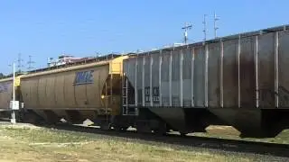 CP 9633 & 9363 (New Gevo) Lead a Freight In Davenport, IA