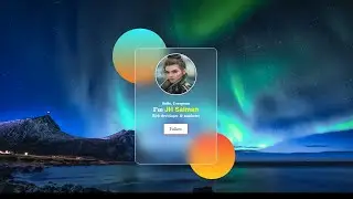 How To Make Beautiful Profile Card With Glassmorphism Effect Using Only HTML & CSS