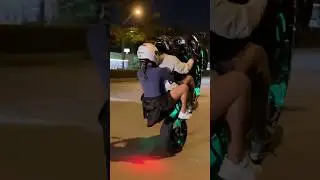 Tandem wheelie Kawasaki Ninja ZX6R Miami.  #limiter