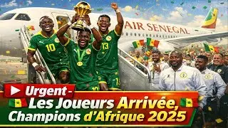 🔴 URGENT  – Arrivée des Lions du Sénégal, une marée humaine à l'AIDB