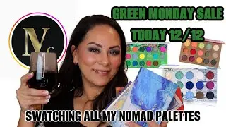 Swatching All My Nomad Cosmetics Palettes | Swatch & Sip | YADI BEAUTY