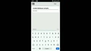 SQL commands in Mobile