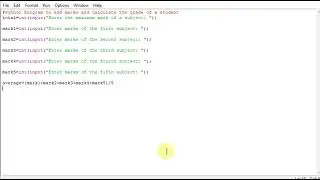 Python Program to add marks and calculate the grade of a student