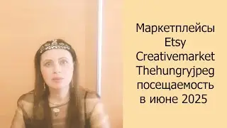 Маркетплейсы Etsy, Creativemarket, Thehungryjpeg посещаемость в июне 2025 #торговыеплощадки