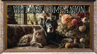 Vintage Companionship 🕯️ | 3 Hours of Romantic Pet & Flower TV Wallpaper