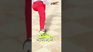 Inline Pool Slide Break stunts😳#skating #freestyle #shorts #trending #sameerskater #skates #2022