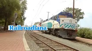 SDNX 2105 running passenger during Railroadiana Swap Meet