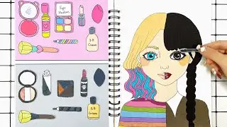【🐾paper diy🐾】Paper Diy Makeup| Wednesday and Enid Makeup | Super Diy Paper
