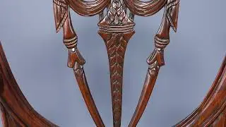 NDRAC040 Drape Carved Shield Back Arm Chair