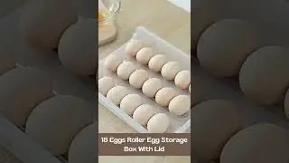 Automatic Rolling Egg Storage Box With Lid | 18 Eggs Roller |  #EggStorageBox