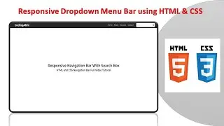 Responsive Dropdown Menu Bar using HTML and CSS (2024@Coding&abhi)
